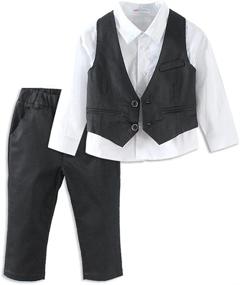 img 4 attached to 👔 Mud Kingdom Toddler Blazer: Stylish Burgundy Boys' Clothing Set