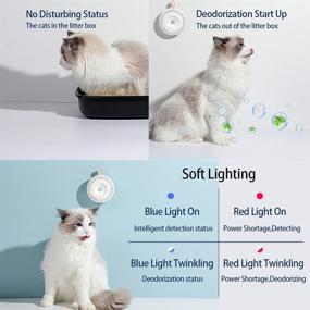 img 2 attached to 🐾 PetWoW Cat Litter Deodorizer Stink Smell Odor Eliminator - 80% Odor Reduction, Dust Absorption - Ideal for Pet House, Litter Box, Bathroom, Kitchen - 7-Day Battery, Automatic & Intelligent Function