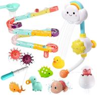 милый камень игрушка для ванны: веселье в ванне с душем, плавающими игрушками для прыжков и игрой в рыбалку - идеально для малышей и младенцев! логотип