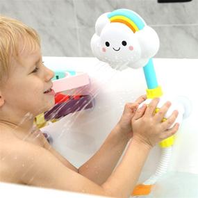 img 3 attached to CUTE STONE Bath Toy: Bathtub Fun with Shower, Floating Squirting Toys, and Fishing Game – Perfect for Toddlers and Babies!