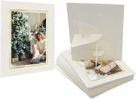 🖼️ golden state art ivory paper picture frames: 4x6 photo frame, 25-pack - perfect for graduation and wedding portraits, special event photography логотип