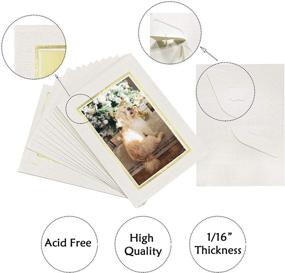 img 2 attached to 🖼️ Golden State Art Ivory Paper Picture Frames: 4x6 Photo Frame, 25-Pack - Perfect for Graduation and Wedding Portraits, Special Event Photography