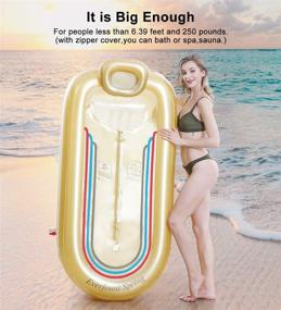 img 2 attached to 🛀 Keszing Inflatable Bathtub: Portable & Foldable Adult Spa Tub with Air Pump – Perfect for Swimming Pool, Sauna, and Shower