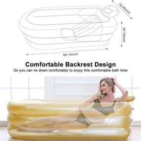 img 3 attached to 🛀 Keszing Inflatable Bathtub: Portable & Foldable Adult Spa Tub with Air Pump – Perfect for Swimming Pool, Sauna, and Shower