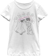 🏻 disney snow white and the seven dwarfs heigh-ho line art girls t-shirt - standard fit logo