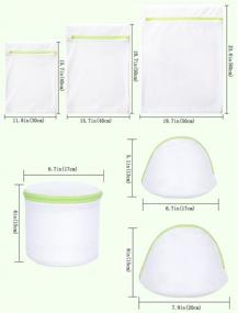 img 3 attached to 🔒 Pagetoc Mesh Laundry Bag Set of 6: White Delicate Wash Bags with Zipper for Laundry, Blouse, Hosiery, Stocking, Underwear, Bra, and Lingerie - Durable Polyester