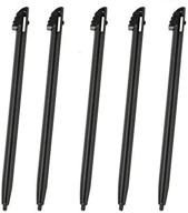 🖊 nintendo 3ds xl replacement stylus pen set - 5-piece black logo