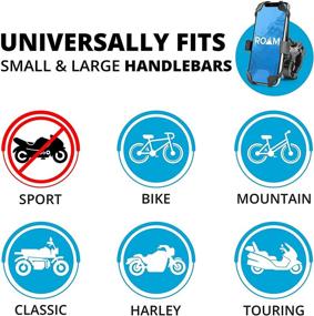 img 3 attached to 📱 Roam Universal Bike Phone Mount - Blue, Adjustable for Motorcycle and Bike Handlebars - Fits All iPhones, Samsung Galaxy, Holds Phones Up to 3.5" Wide