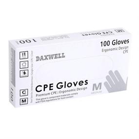 img 4 attached to 🧤 Daxwell Premium Cast Polyethylene (CPE) Poly Gloves - Embossed, Powder Free, Medium, Clear - F10000171B (Box of 100)