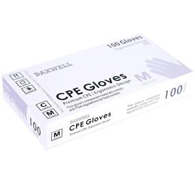 img 1 attached to 🧤 Daxwell Premium Cast Polyethylene (CPE) Poly Gloves - Embossed, Powder Free, Medium, Clear - F10000171B (Box of 100)