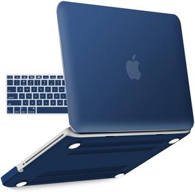 img 4 attached to 👉 IBENZER MacBook Pro 13 Inch Case A1278 Release 2012-2008: Navey Blue Hard Shell with Keyboard Cover for Apple Old Version Mac Pro 13 + CD-ROM - P13NVBL+1