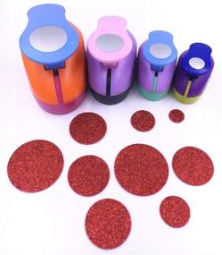 img 2 attached to 🔴 TECH-P 4-Pack Circle Dots Craft Punch Paper Punch Tool Eva Punches for Arts Crafts Cards Scrapbooking Garlands Dots Hanging Decorations (Multiple Sizes)