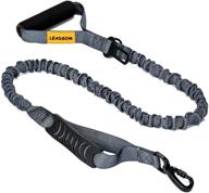 🐕 leadsom 6ft reflective heavy duty elastic bungee dog leash: shock absorbing & comfortable padded handle for training & control logo