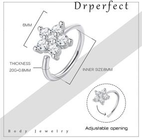 img 3 attached to Drperfect Stainless Cartilage Piercing Jewelry Women's Jewelry