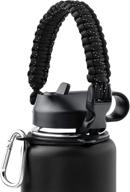 🧗 sunnywoo paracord handle strap for wide mouth bottles - hydro flask accessories with safety ring holder and carabiner - fits 12oz to 64 oz hydro flask wide mouth water bottles логотип