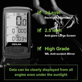 img 1 attached to 🚴 MEILAN M4 Wireless Bike Computer: ANT+ BLE4.0 Speedometer, Odometer & Cadence Sensor with 2.5" LCD Display - Waterproof for Indoor/Outdoor Cycling