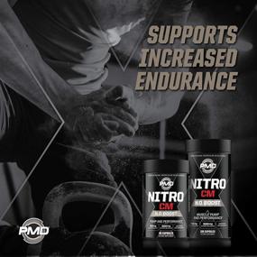 img 2 attached to PMD Sports Nitro CM: Agmatine Infused Nitric Oxide Pre Workout for Muscle Growth, Endurance Boost, and Bodybuilding - 90 Capsules