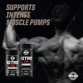 img 3 attached to PMD Sports Nitro CM: Agmatine Infused Nitric Oxide Pre Workout for Muscle Growth, Endurance Boost, and Bodybuilding - 90 Capsules