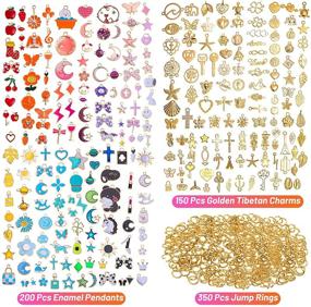 img 2 attached to 📿 700 Piece Wholesale Bulk Lots Jewelry Making Charms - Tuceyea Gold Plated Charms Assorted for Bracelet, Necklace, Pendant, Earring Craft Supplies - DIY Accessories