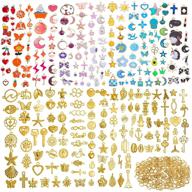 📿 700 piece wholesale bulk lots jewelry making charms - tuceyea gold plated charms assorted for bracelet, necklace, pendant, earring craft supplies - diy accessories logo