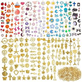 img 4 attached to 📿 700 Piece Wholesale Bulk Lots Jewelry Making Charms - Tuceyea Gold Plated Charms Assorted for Bracelet, Necklace, Pendant, Earring Craft Supplies - DIY Accessories