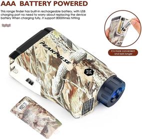 img 1 attached to 🏹 LC1200A Hunting Laser Rangefinder Bow Range Finder Camo for Outdoor Wild - High-Precision Continuous Scan up to 1200Y Distance Measurement with Free AAA Battery