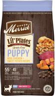 🐶 merrick lil plates grain free small breed puppy and senior dry dog food: real meat for optimal health logo