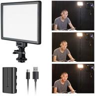 🎥 supon l122t led video light panel - ultra-thin design, lcd display, dimmable bi-color 3300k-5600k, cri95+, ideal soft lighting for studio and outdoor shooting, portraits, youtube, wedding - usb rechargeable battery included logo