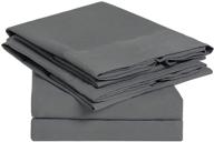 🛏️ deep gray queen size sheets - ultra-soft bedding sets with deep pockets - 100% brushed microfiber 1800 bed sheets set by melodie direct logo