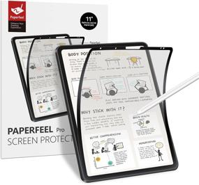 img 4 attached to Paperfeel Protector Compatible Removable Anti Glare
