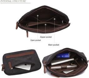 img 2 attached to Canvas Wristlet Handbag Organizer Leather