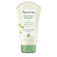 aveeno positively radiant exfoliating facial scrub - moisture-rich soy extract, jojoba & castor oils, soap-free, hypoallergenic & non-comedogenic face cleanser (pack of 2), 5 oz logo