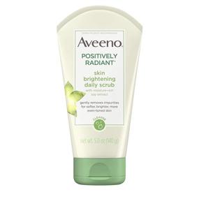 img 4 attached to Aveeno Positively Radiant Exfoliating Facial Scrub - Moisture-Rich Soy Extract, Jojoba & Castor Oils, Soap-Free, Hypoallergenic & Non-Comedogenic Face Cleanser (Pack of 2), 5 oz