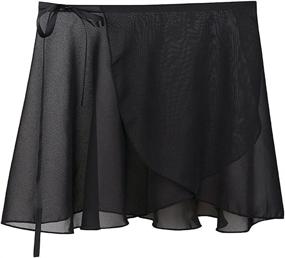 img 2 attached to Chiffon Wrap Dance Skirt for Women & Girls – Ideal for Sporting, Bodybuilding, and Ballet