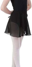 img 4 attached to Chiffon Wrap Dance Skirt for Women & Girls – Ideal for Sporting, Bodybuilding, and Ballet