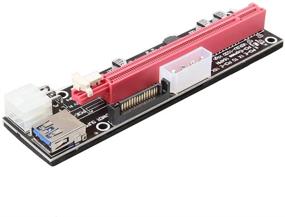 img 2 attached to 🔌 Relper-Lineso 6 пакет PCI-E Riser Express кабель 16x до 1x с графическим продлением с Led-подсветкой для Ethereum ETH Майнинга - Включает SATA, 6P/4P разъемы + 60см USB 3.0 кабель SU-103D