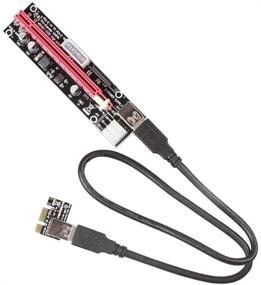 img 3 attached to 🔌 Relper-Lineso 6 пакет PCI-E Riser Express кабель 16x до 1x с графическим продлением с Led-подсветкой для Ethereum ETH Майнинга - Включает SATA, 6P/4P разъемы + 60см USB 3.0 кабель SU-103D