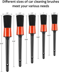 img 3 attached to ANBOO 17 Pcs Car Detailing Kit Detailing Brush Set Drill Brush Set Car Detailing For Cleaning Wheels