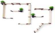 🐱 catastrophicreations gardens set: multi-level wall mounted cat scratch, hammock lounge, play & climbing activity center furniture with tree shelves logo