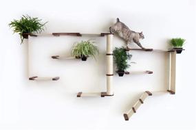 img 3 attached to 🐱 CatastrophiCreations Gardens Set: Multi-Level Wall Mounted Cat Scratch, Hammock Lounge, Play & Climbing Activity Center Furniture with Tree Shelves