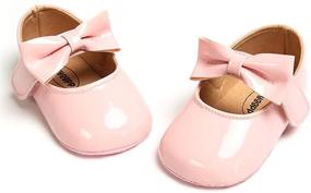 img 2 attached to 👑 Premium Princess Sparkly Mary Jane Moccasins for Baby Girls - Lightweight Soft Sole Crib and Toddler Shoes