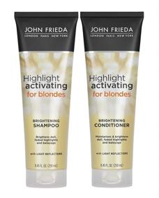 img 1 attached to 🌟 Набор John Frieda Sheer Blonde Highlight Activating Enhancing DUO: Шампунь + Кондиционер для светлых блондинок (8,45 унции), 1 шт. - Ultimate Hair Care