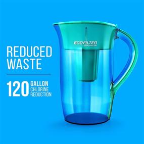 img 2 attached to 🌱 ZeroWater EcoFilter: 10 Cup Filtered Pitcher and High Capacity Water Filter ZP-010ECO – Chlorine Reduction, Minimal Plastic Usage, Sustainable Choice – Clear and Green