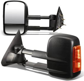 img 4 attached to 🚗 DNA Motoring TWM-020-T888-BK-AM Пара электроприводных обогреваемых боковых зеркал для буксировки с поворотным сигналом, совместимых с Silverado/Sierra 2500 HD 3500 HD 2015-2020