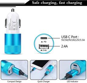 img 1 attached to 🔌 30W Dual Port Fast USB C Car Charger Adapter with PD for iPhone 12/12 Pro/11 Pro Max/Xs Max/SE/8/7/6 Plus, Samsung Galaxy S21 S20 S10 Plus Note 20, LG, Moto