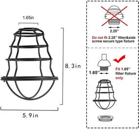 img 3 attached to 💡 HXMLS Industrial Lamp Cage Shade for Pendant Light, Vintage Ceiling Fan Light Covers, Replacement Globes & Shades, Iron Wire Bulb Cage, Industrial Style Bulb Cover, 4 Pack