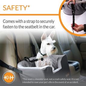 img 2 attached to Elevated Dog Booster Seat for Petite and Toy Breeds: K&amp;H Pet Products Hanging Bucket Booster Pet Seat, with Car Window View