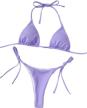 makemechic womens triangle halter swimsuit logo