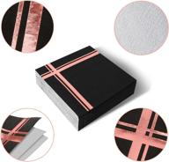 chic and stylish: fanxyware black stripe cocktail napkin - elevate your party decor! logo