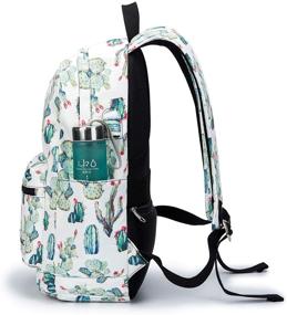 img 2 attached to 🎒 Kinmac Waterproof Laptop Travel Backpack with USB Charging Port for 13", 14", and 15.6" Laptops - New Design (Cacti)